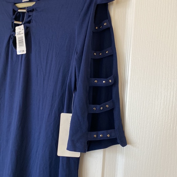 NWT New York Laundry Navy Top - Picture 4 of 7